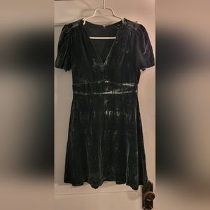 *NWT* Madewell velvet shirt sleeve mini dress